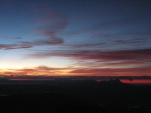 Sunrise from the top of the Central American World
