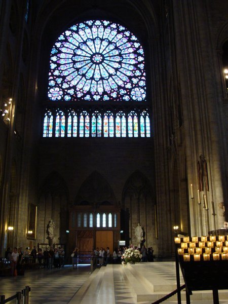 The North Rose window and altar