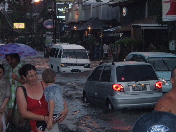Flooded Kuta main Street