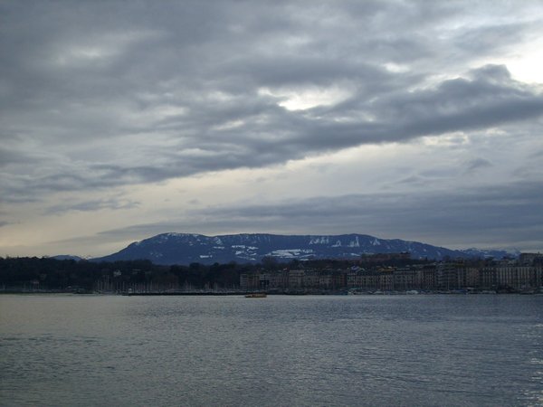 Lake Geneve and the Alps