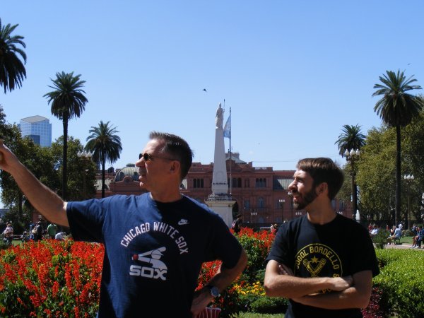 Me and Dad in Plaza de Mayo