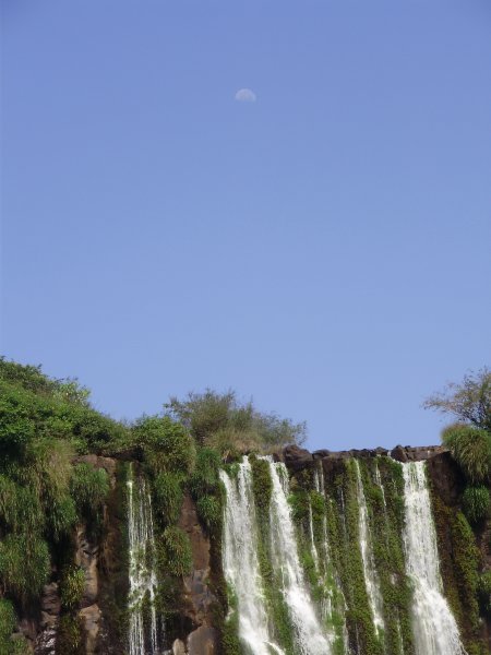 Moon over the falls