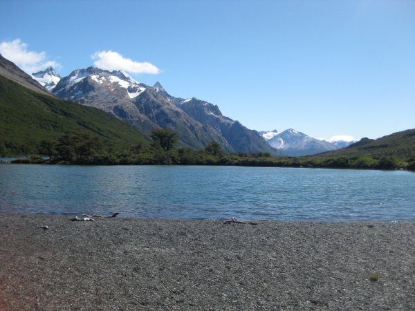 lagoon in the middle of the Andes