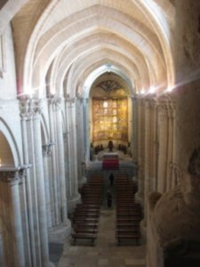 Inside the cathedral in Salamanca