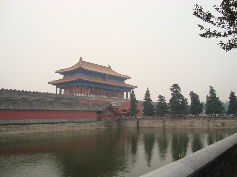 The Forbidden City surrounded by a moat