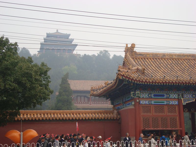 View of a pagoda in Jingshan Park