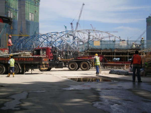 Construction of double helix bridge