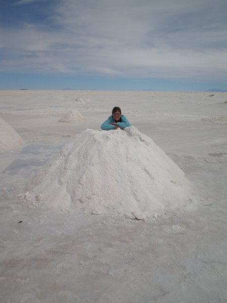 Salt left in heaps to dry