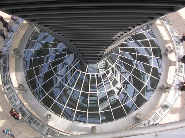 Looking down into the Reichstag