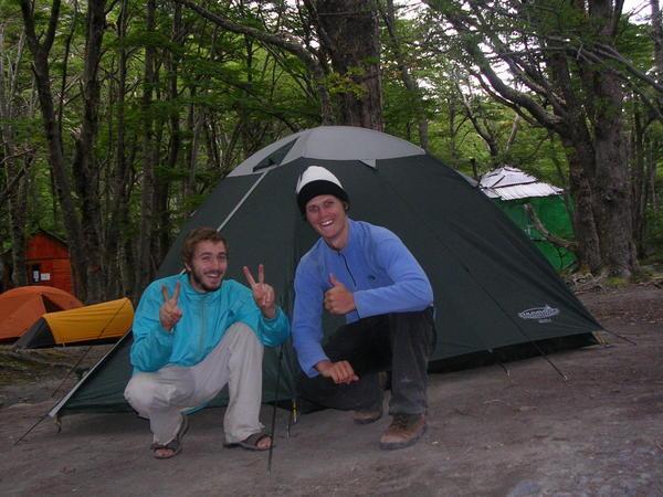Us and our (less than) faithful tent!!