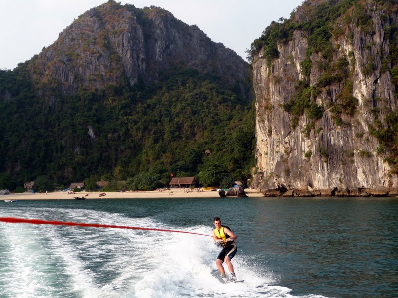 Wakeboarding in Halong Bay