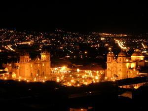 Cusco at night - view from the LOKI bar