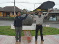 It may be raining, but we're at the equator so its time for a silly photo!!