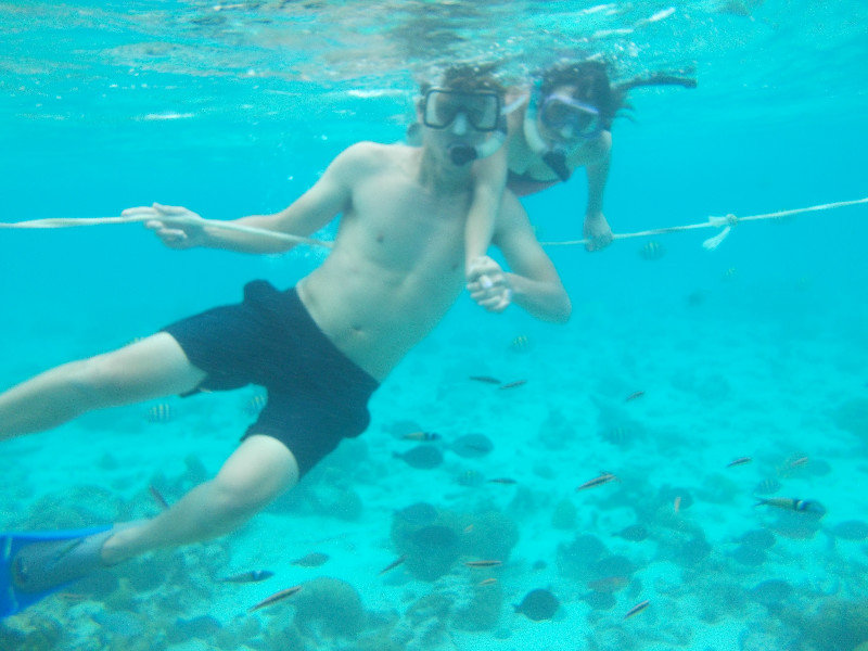 Erika and I snorkelling together in San Andres