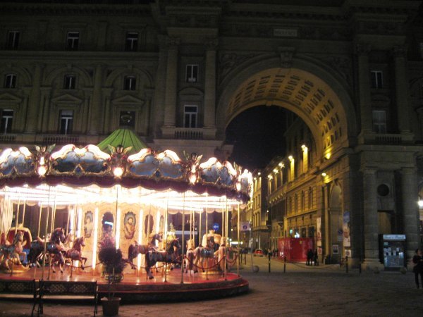 Merry-go-Round in the middle of a Piazza