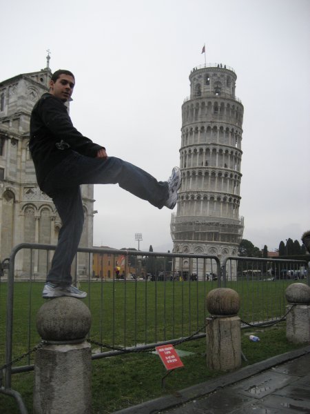 Me kicking Pisa over