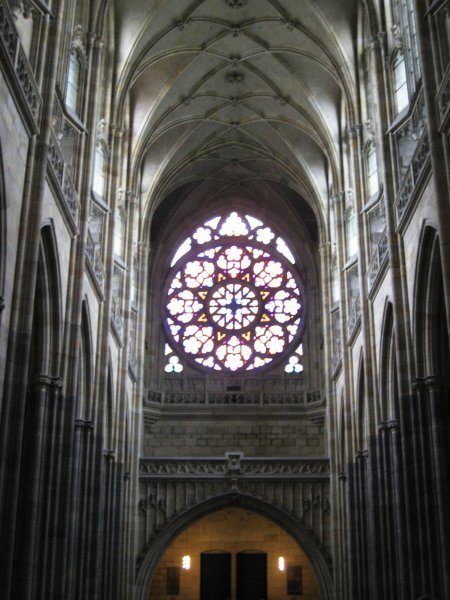 Back of St. Vitus's Cathedral with Rose window