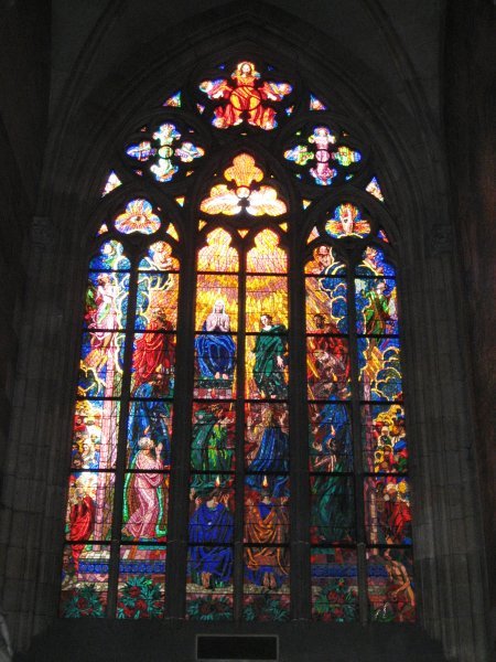 Stainglass window in St. Vitus's Cathedral