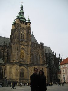 Laura and I in front of St. Vitus's Catherdral