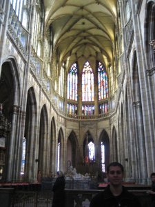 Me inside St. Vitus's Cathedral