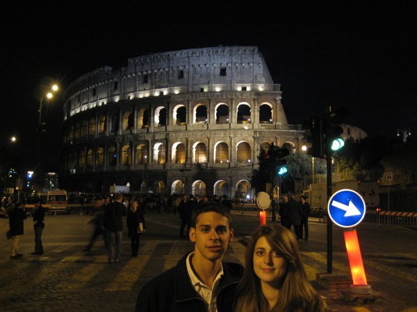 Laura and I in front of Colosseo