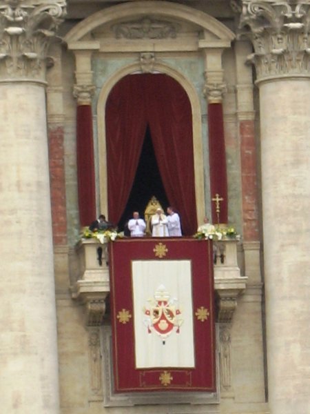 Pope in his window
