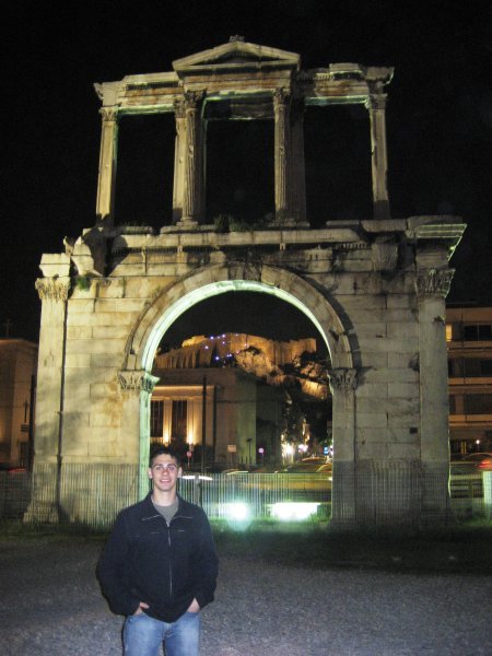 In front of Hadrian's Arch