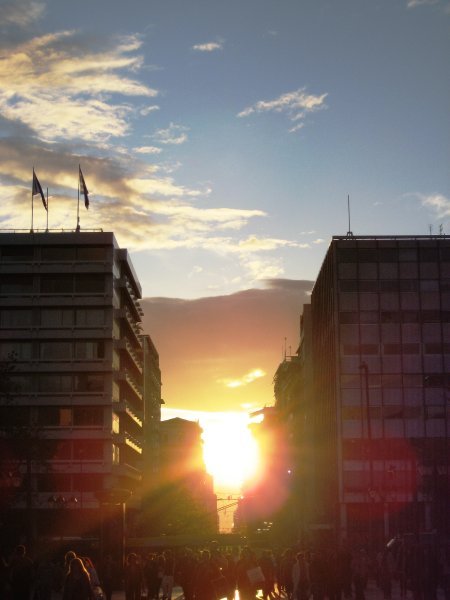 Sunset of Syntagma Square