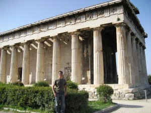 Me in front of The Temple of Hephaestus