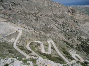 Winding Road up to Ancient Thira