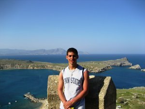 Me on top of Lindos Castle