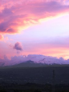 Mt. Etna at Sunset