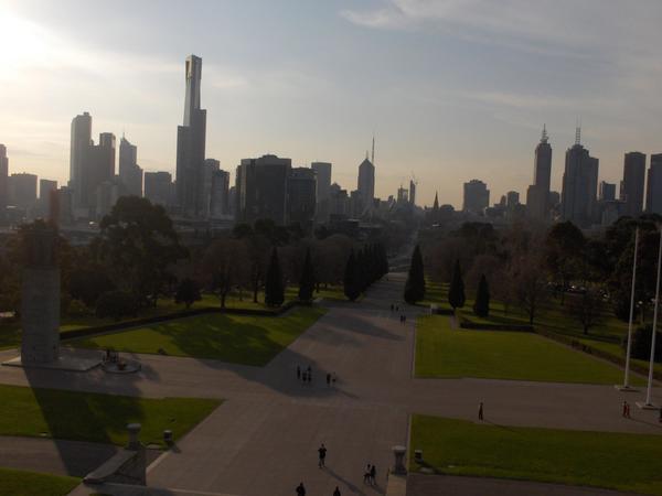 View from Melbourne shrine of remembrance
