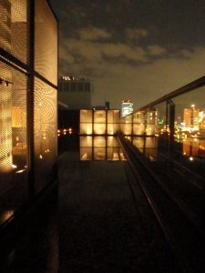 Rooftop patio in Osaka