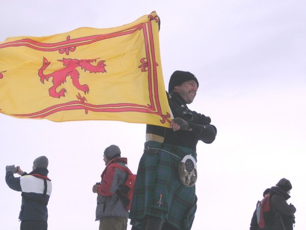 Scottish Kilt and flag