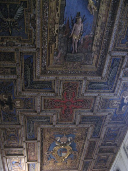 The ceiling of the church of San Sebastian