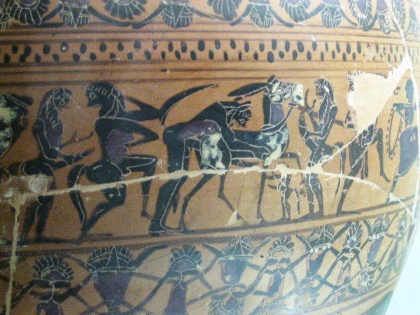 Greek Pot with a Man having Sex with a Donkey