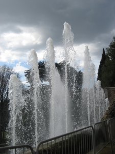 View of the fountain from the back