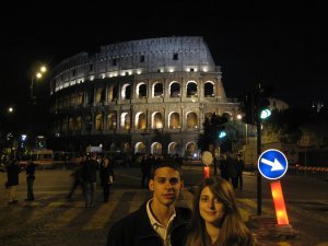 Al and I in front of the Colosseum