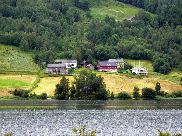 The farm across the lake