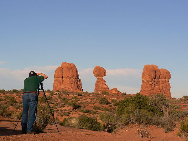 Alan takes a picture of Balancing Rock