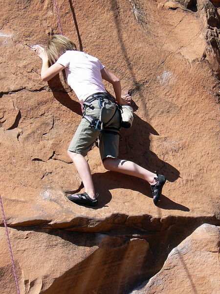 Climber on the rocks