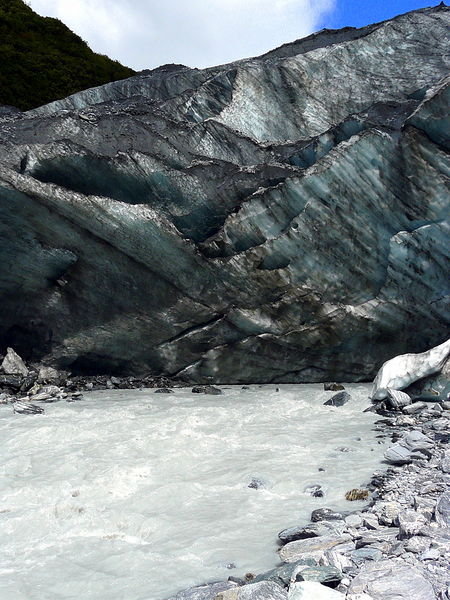 A river runs out of the glacier (Alan's photo)