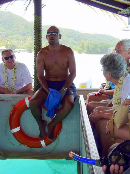The captain of our snorkeling boat