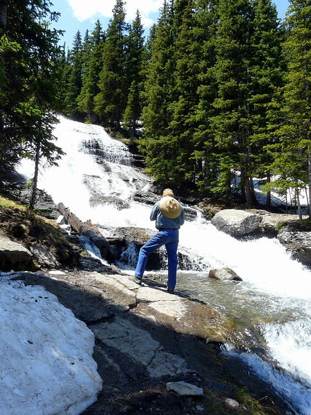 Alan photographs the waterfall
