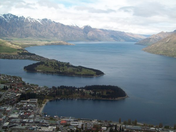 The view over Queenstown