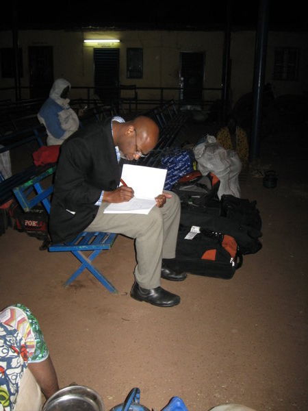 bus station in Bamako, Mali, 4:30 AM