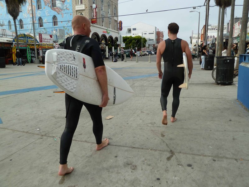 People Actually Surf at Venice Beach