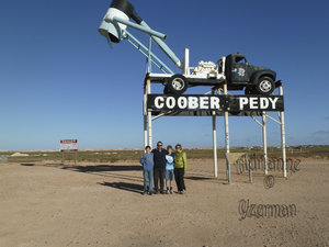 Family at Coober Pedy Entry Statement