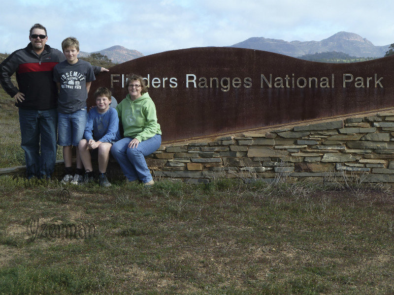 Family at Flinders Ranges National Park